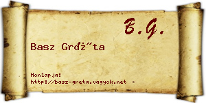 Basz Gréta névjegykártya